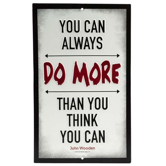 90162092-s Do More Than You Think Embossed Tin Sign