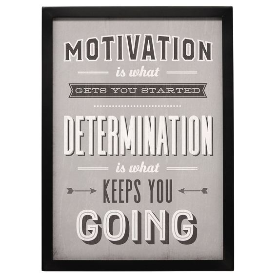 90169470-s Determination Keeps You Going Rustic Framed Wall Decor