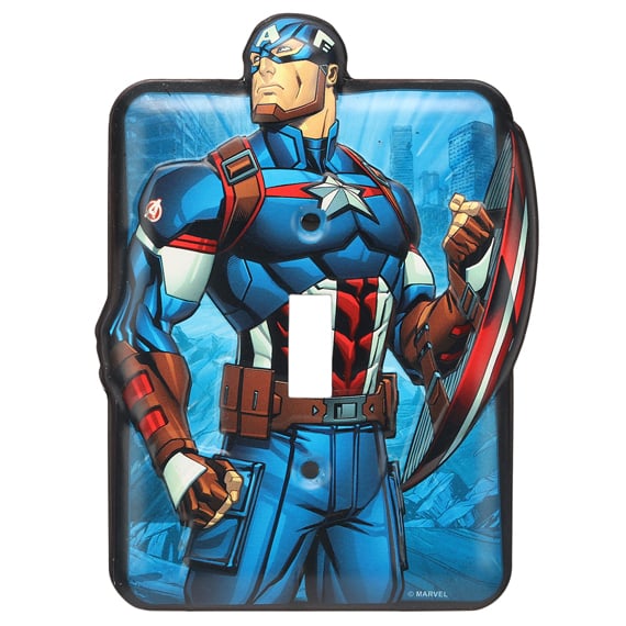 90169402-s Captain America Tin Switch Plate