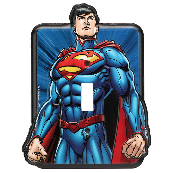 90169399-s Superman Embossed Tin Switch Plate