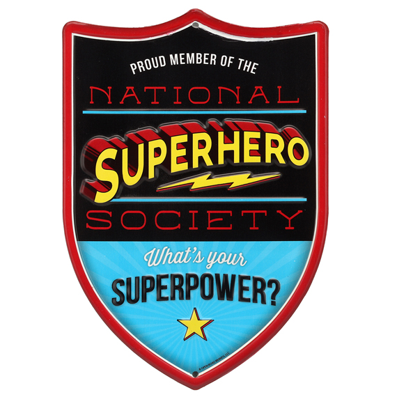 90168966-s National Superhero Society Embossed Tin Sign