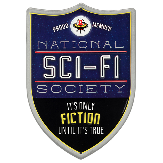 90168974-s National Sci-fi Society Embossed Tin Sign