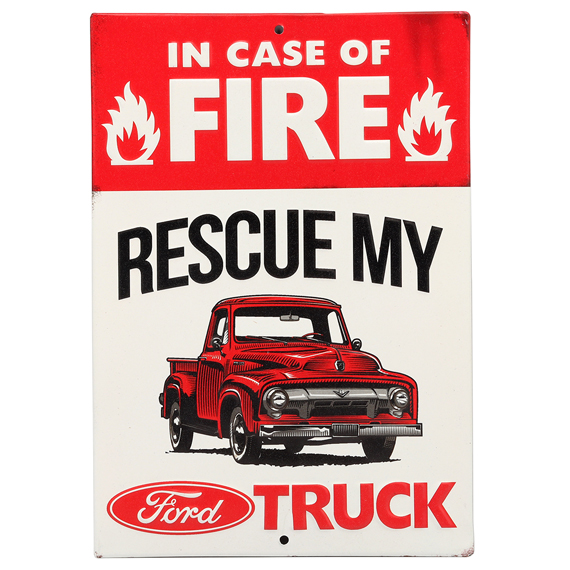 90169143-s In Case Of Fire Rescue My Embossed Tin Sign
