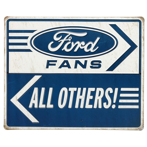 90169450-s Fans Embossed Tin Sign