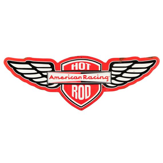 90169093-s Hot Rod Rustic Embossed Tin Sign