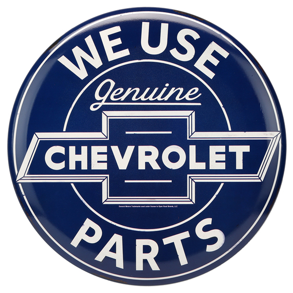 90169772-s Parts Button Embossed Tin Sign