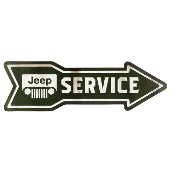 90169797-s Service Arrow Embossed Tin Sign