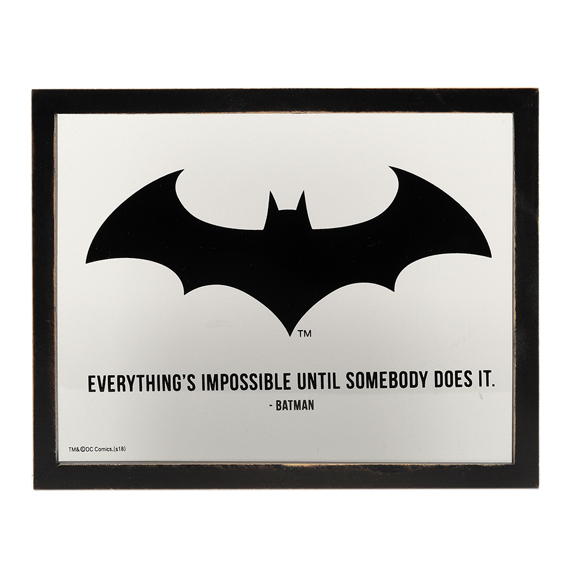 90169477-s Batman Everythings Impossible Glass Wood Frame
