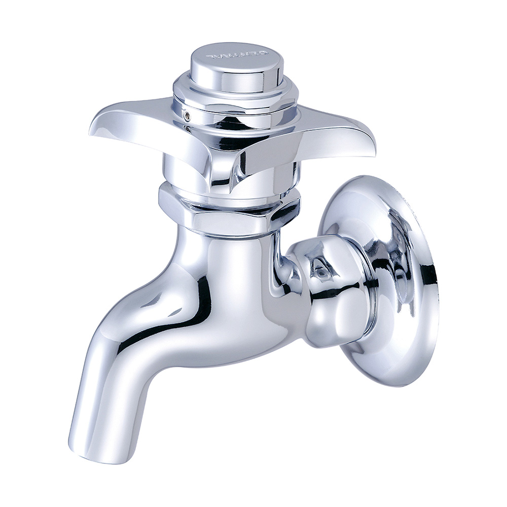 0033-1-2pv-02 Self Close Wallmount Faucet - Polished Chrome
