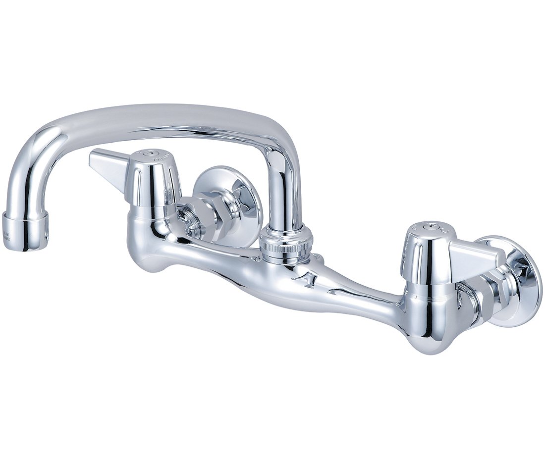 0047-ua1 1.5 Gpm Two Canopy Handle Wallmount Kitchen Faucet - Polished Chrome