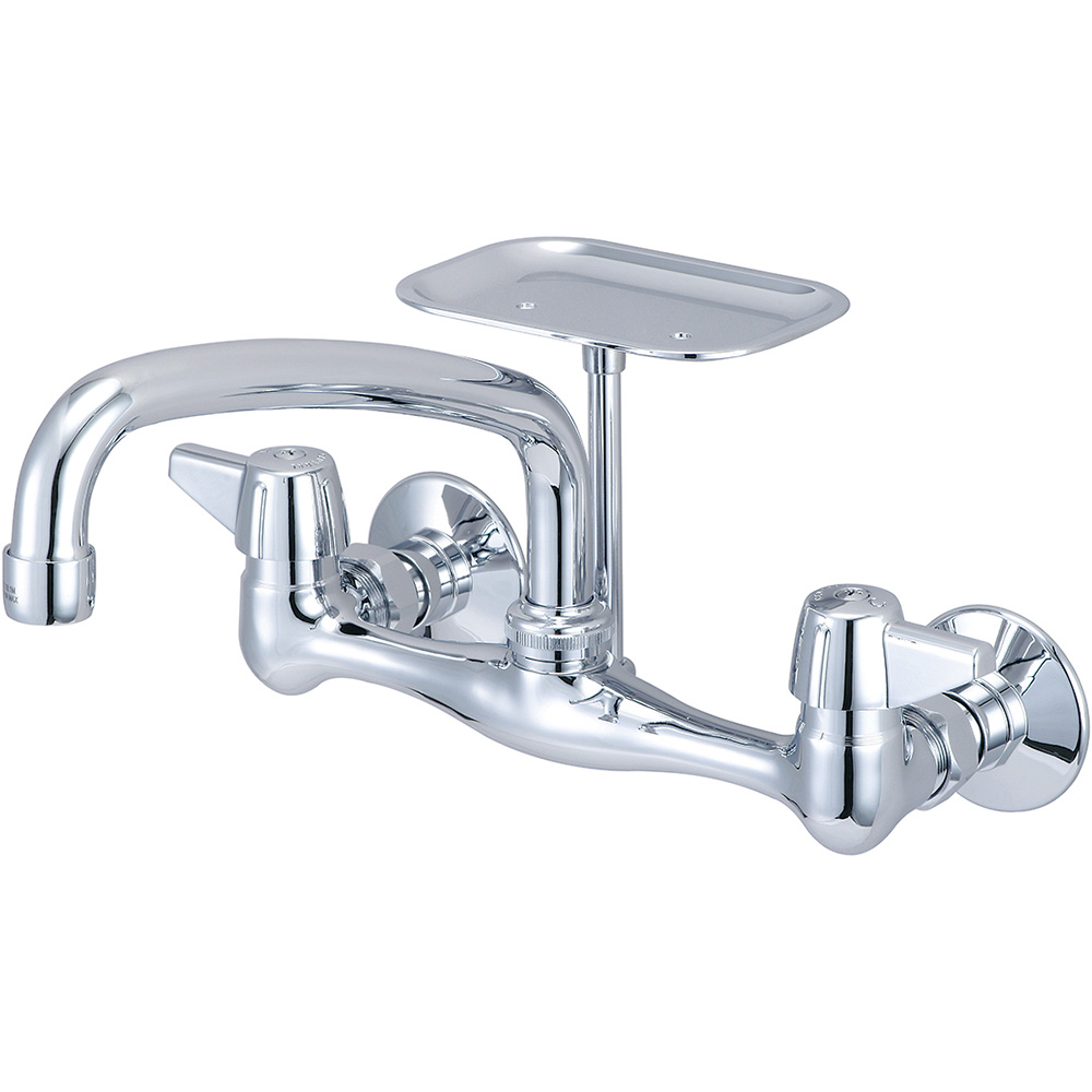 0048-ta1 8 In. Two Handle Wallmount Kitchen Faucet - Polished Chrome