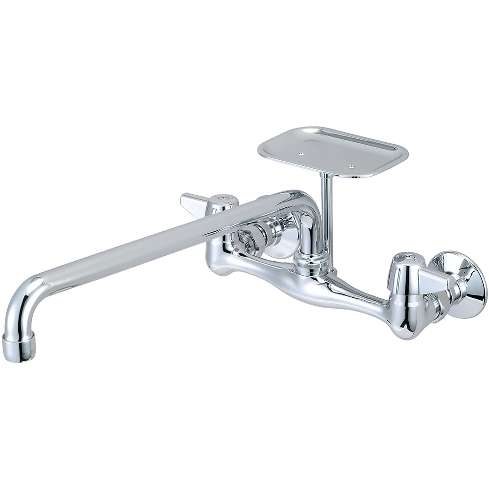 0048-ta4 14 In. Two Handle Wallmount Kitchen Faucet - Polished Chrome