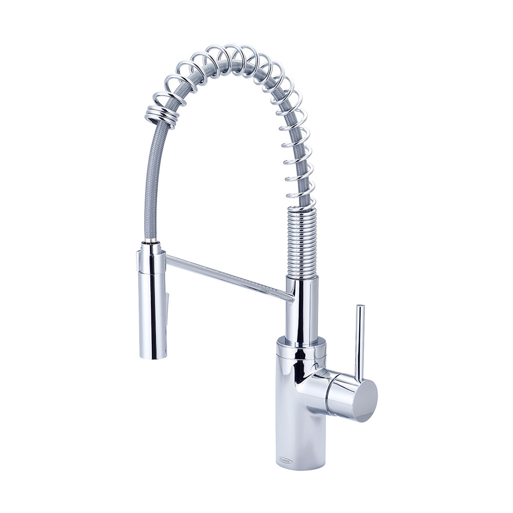 2mt275 Single Handle Pre-rinse Spring Pull-down Kitchen Faucet - Polished Chrome
