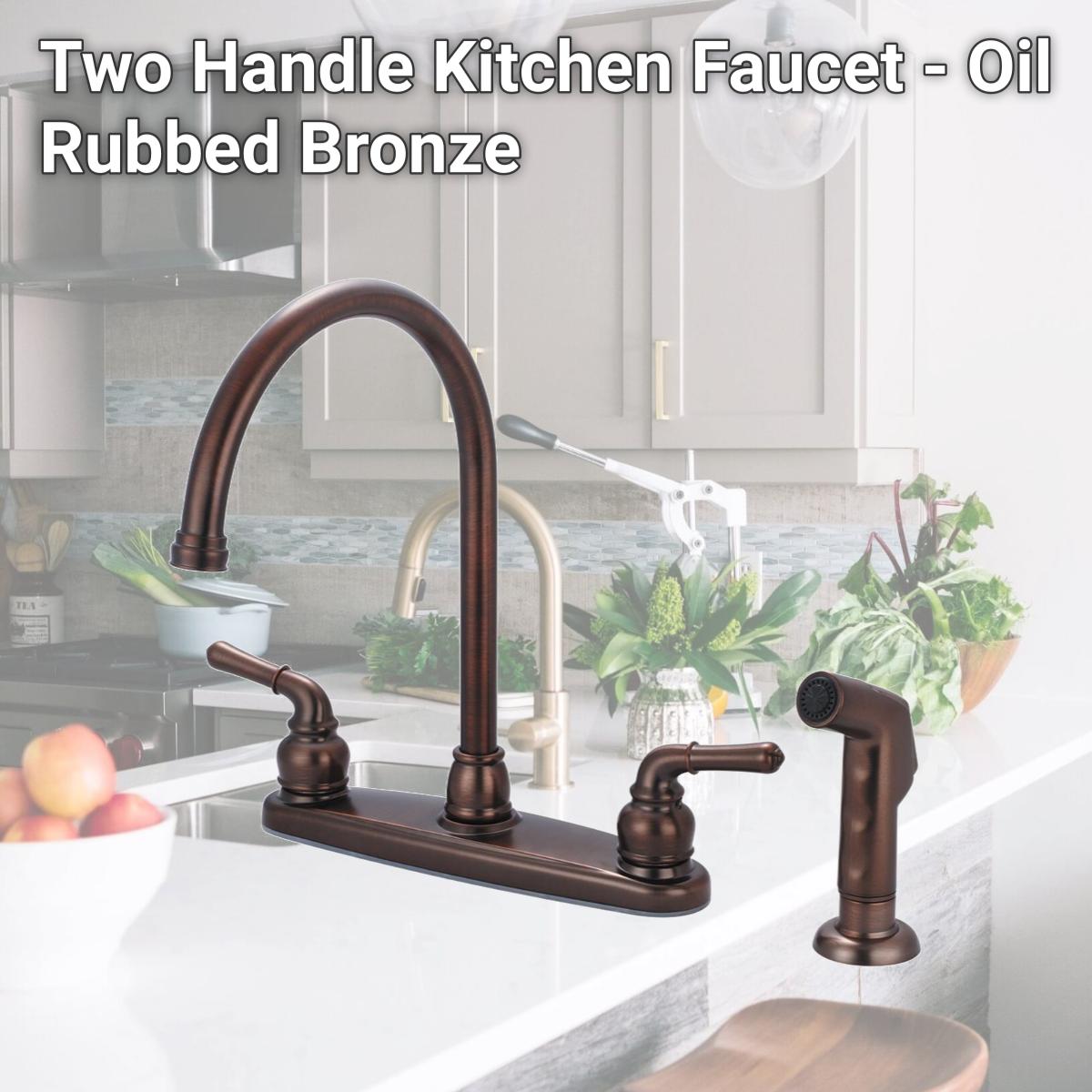 Picture of Accent K-5342-ORB Accent Two Handle Kitchen Faucet - Oil Rubbed Bronze