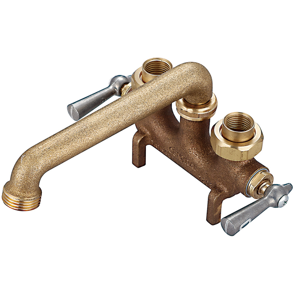 0465-5 6 In.two Handle Laundry Faucet - Rough Brass