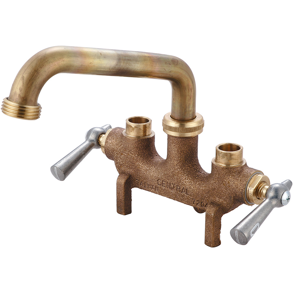 0466 6 In. Two Handle Laundry Faucet - Rough Brass