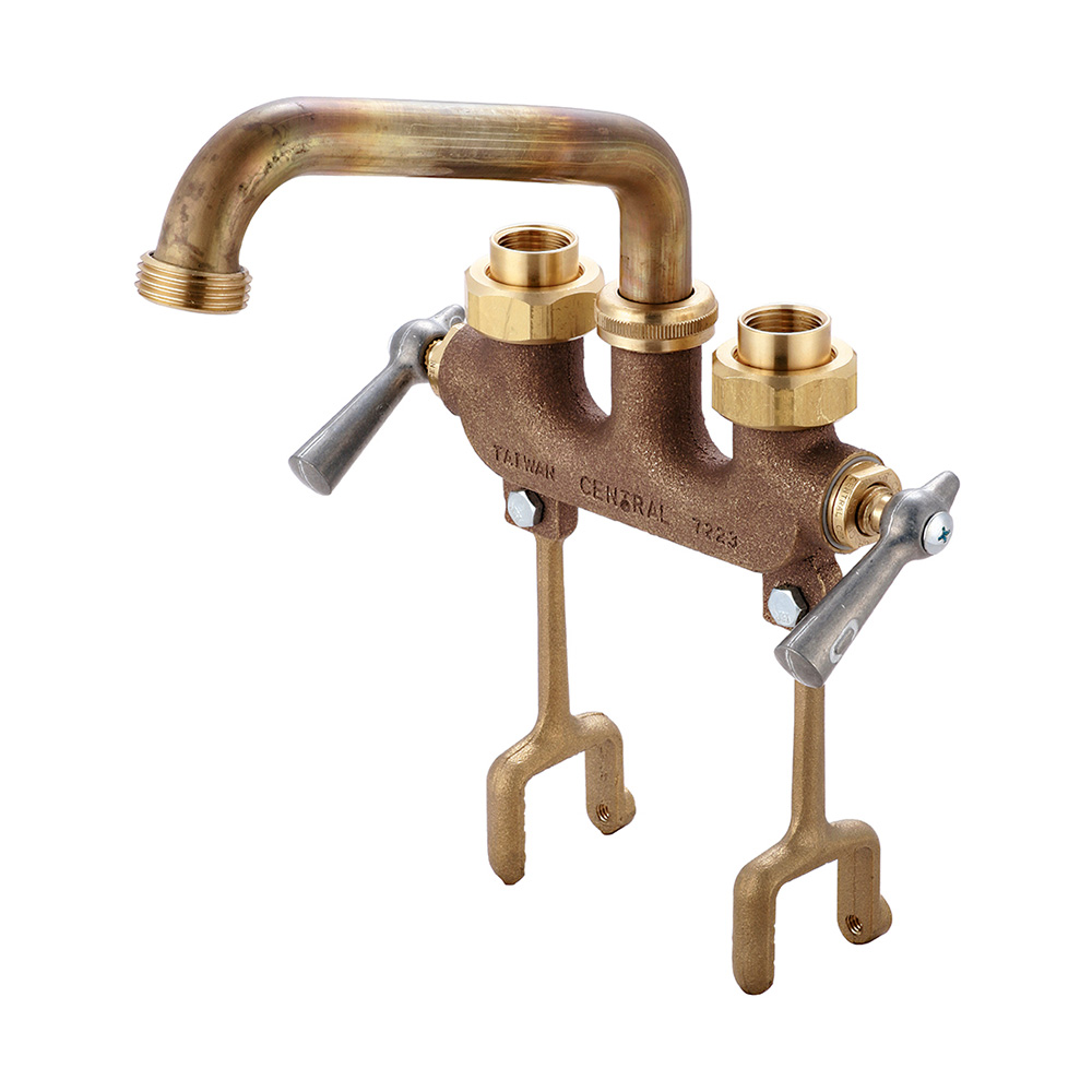 0468 6 In. Two Handle Laundry Faucet - Rough Brass