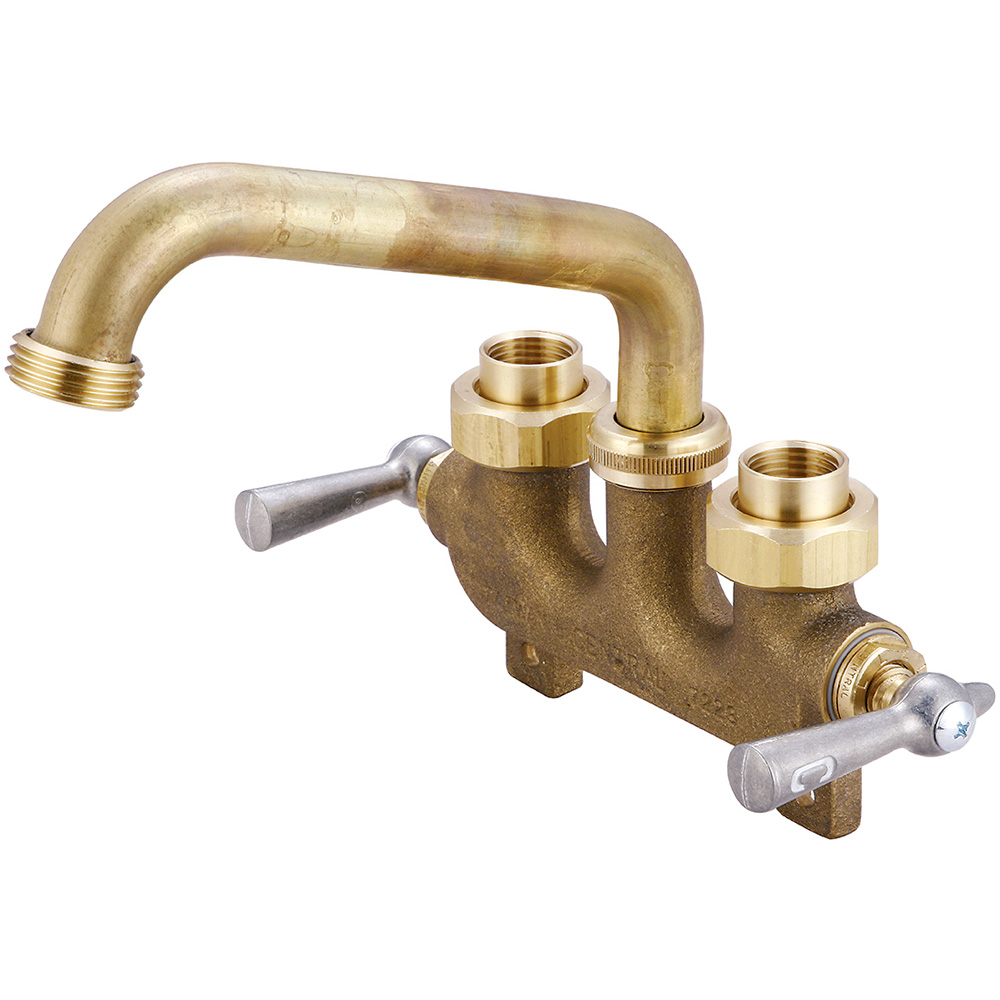0469 6 In. Two Handle Laundry Faucet - Rough Brass
