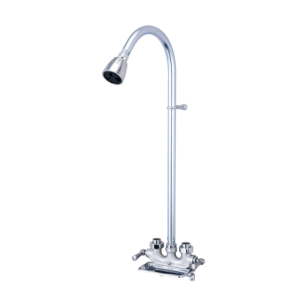 0477-rc Two Handle Utility Shower - Rough Chrome