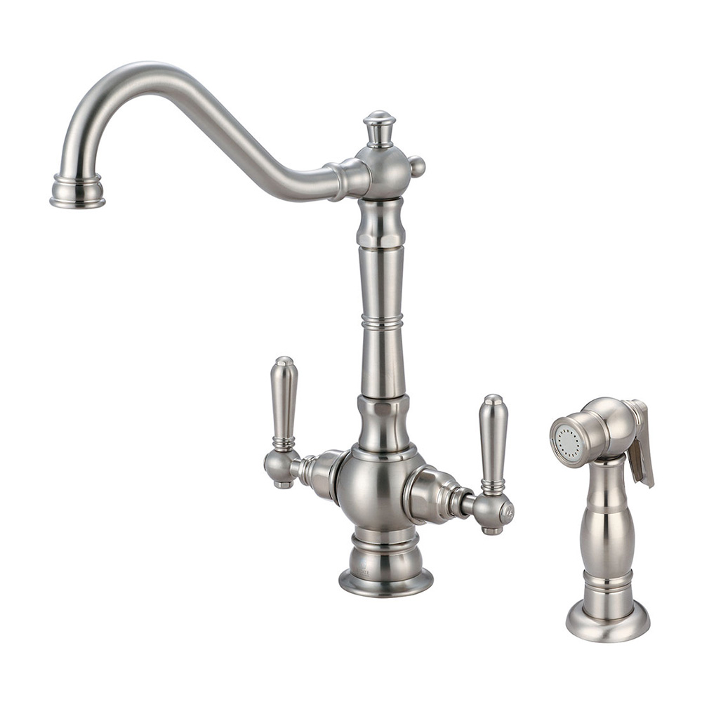 2am401-bn 2 Hole Two Handle Kitchen Faucet - Brushed Nickel