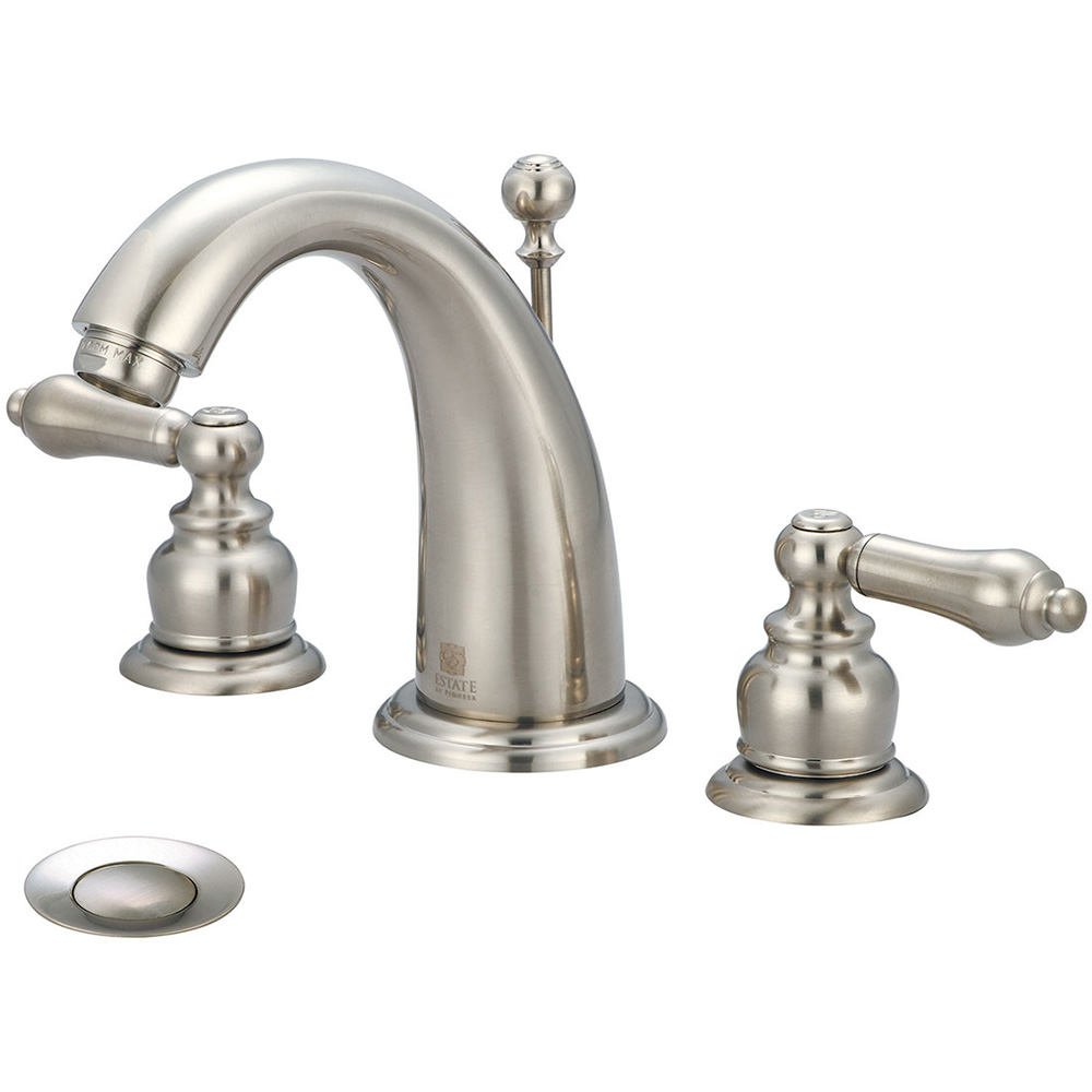3br400-bn Two Handle Lavatory Widespread Faucet - Brushed Nickel