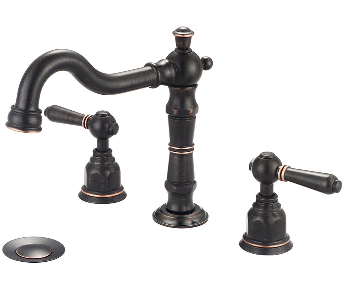 3am400-mz Two Handle Lavatory Widespread Faucet - Moroccan Bronze