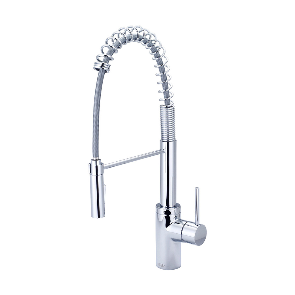 2mt270 Single Handle Pre-rinse Spring Pull-down Kitchen Faucet - Polished Chrome