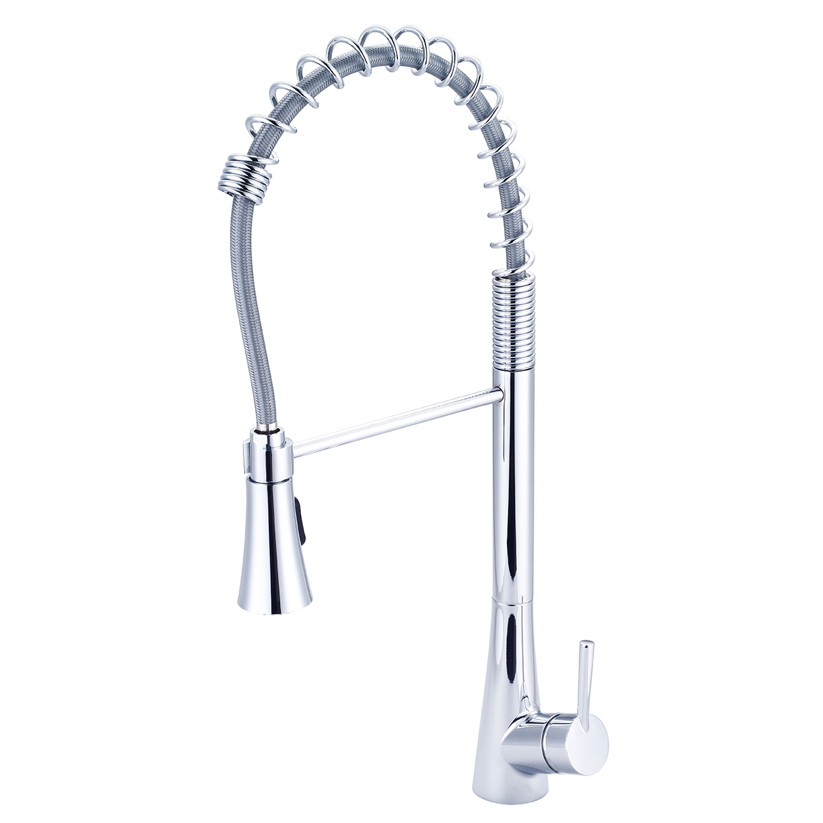 I2 K-5010 7.62 In. Single Handle Pre-rinse Spring Pull-down Kitchen Faucet - Chrome