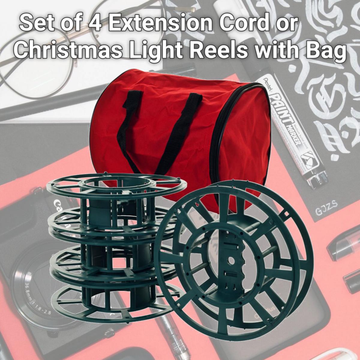 Picture of  Set of 4 Extension Cord or Christmas Light Reels with Bag