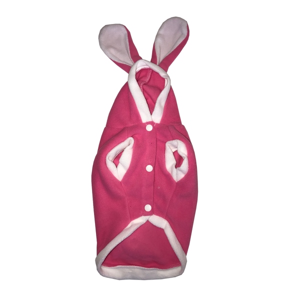 Dgzw120-xs Bunny Hoodie, Pink - Extra Small