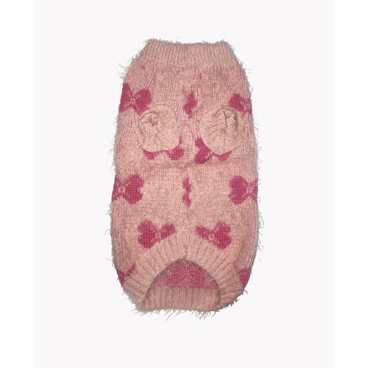 Dz-4828-xs Bone Pink Sweater, Pink - Extra Small