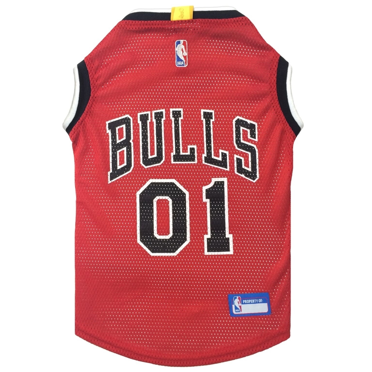 Dgbul-4047-l Chicago Bulls Dog Jersey, Red - Large