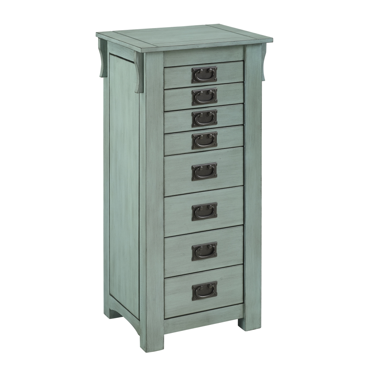 D1155j18t 40.625 X 15.25 X 19.625 In. Ziva Jewerly Armoire - Teal