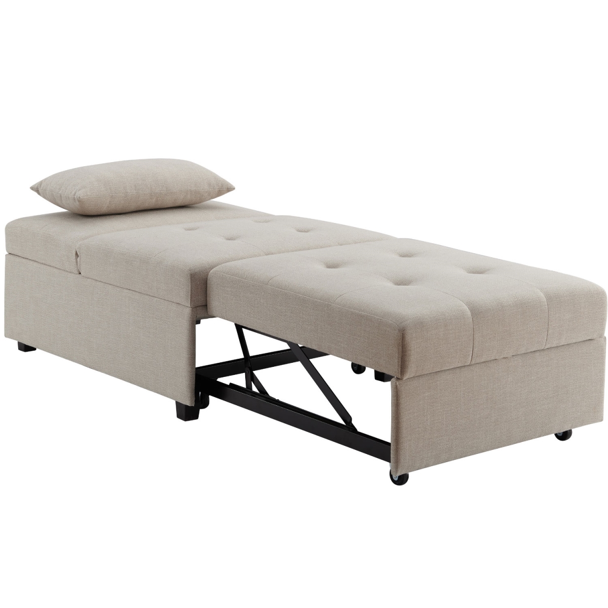 D1099s17c Boone Sofa Bed, Cream Twill