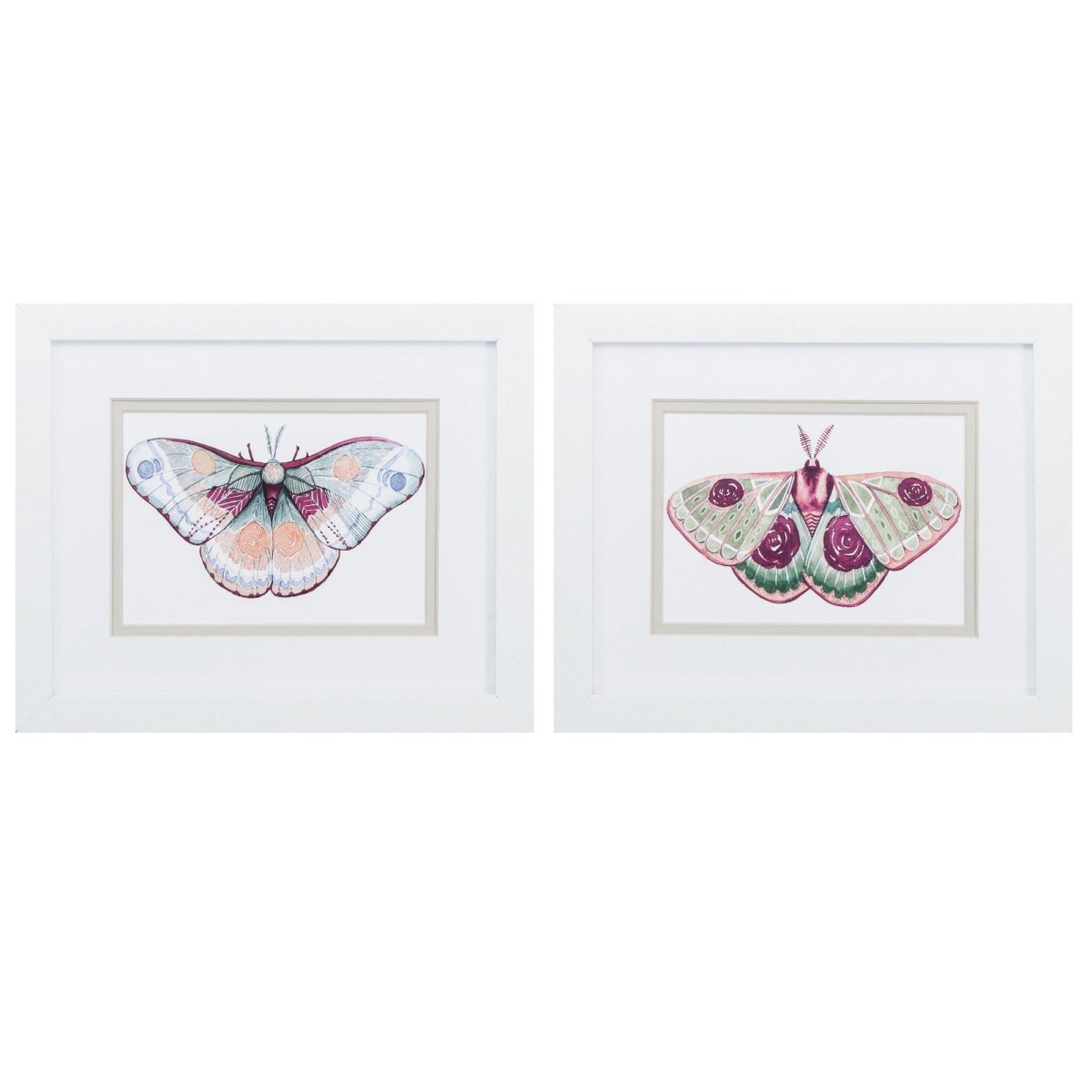 1084 Moth Fairies Wall Art - Pack Of 2
