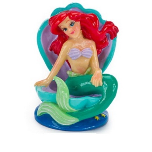 Little Mermaid Ariel On Shell Throne Fish Aquarium Ornament Mini