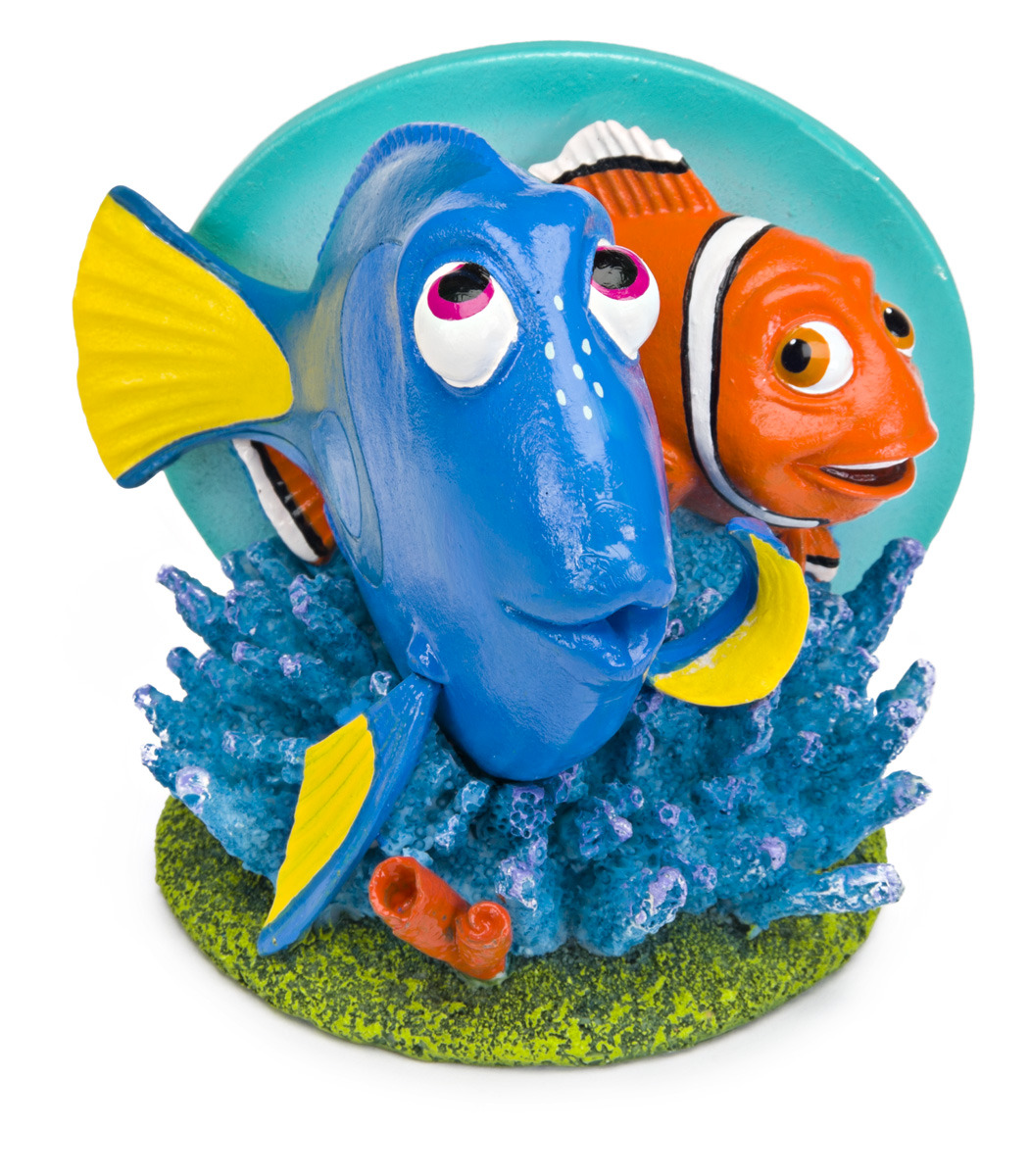 Penn Plax Nmr11 Finding Nemo Resin Ornament For Aquariums, Dory And Marlin, 4 In.