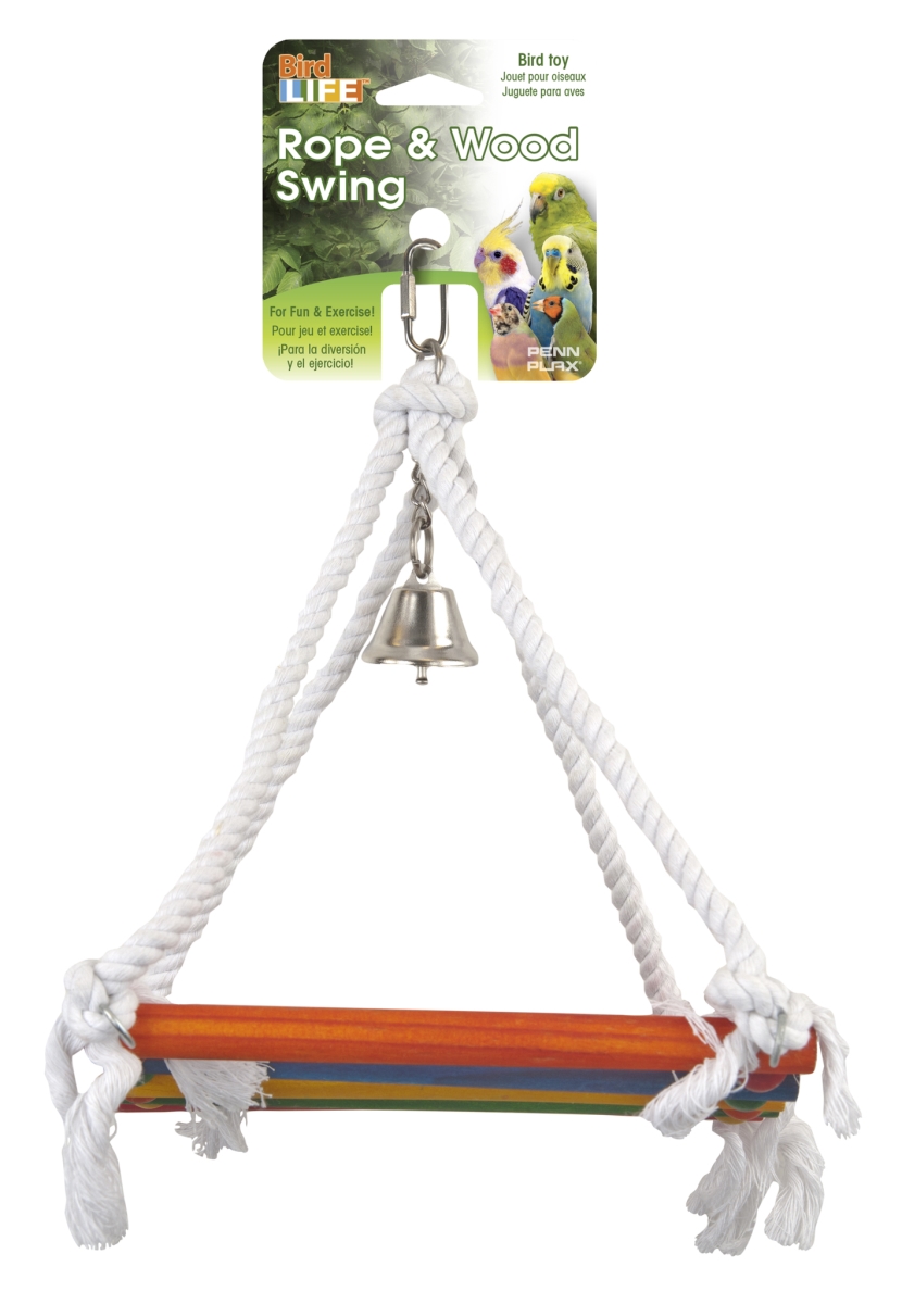 Ba1218 Hanging Rope Tree Swing With Wooden Seat, Multi Color