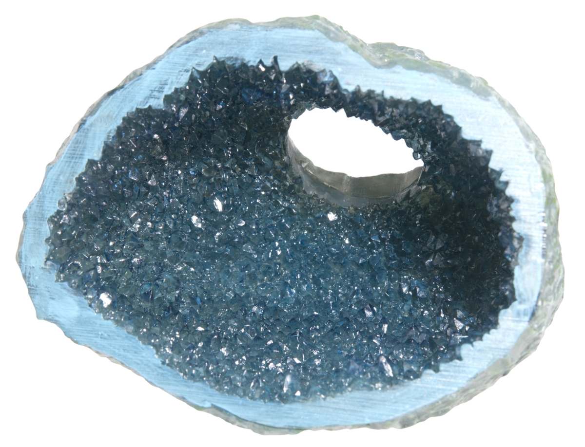 Rr3049 Geode Crystal Mineral Gemstone, Blue
