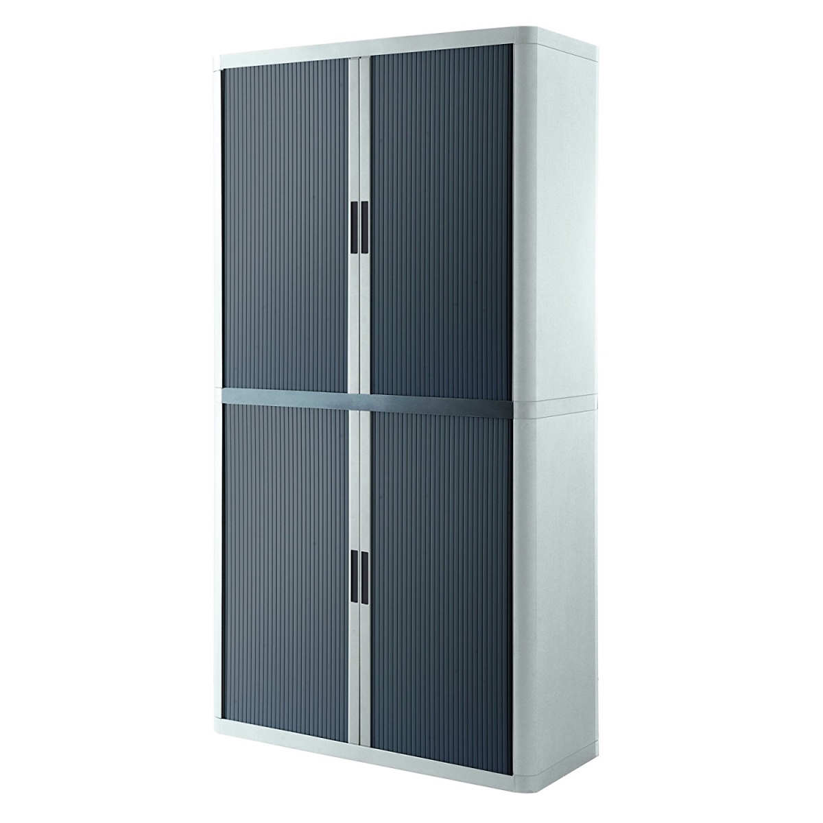 E2ct0009900065 80 In. Easyoffice Storage Cabinet, White & Anthracite