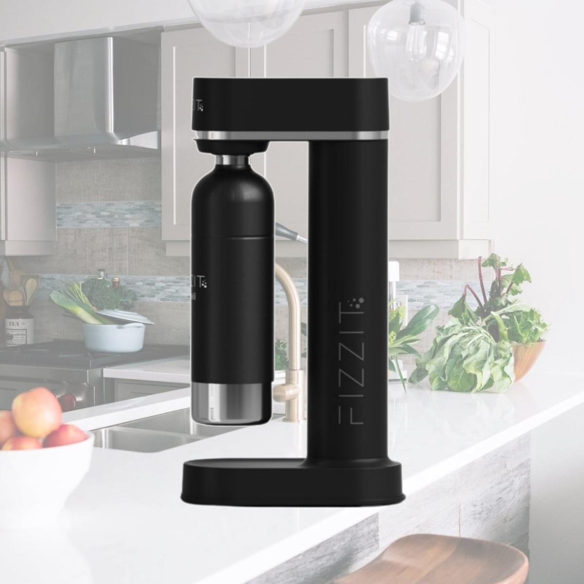 Picture of FIZZIT SPARKLI-B Fizzit Sprkl Carbonated Water Soda Maker with Stainless Steel Bottle Included |Black