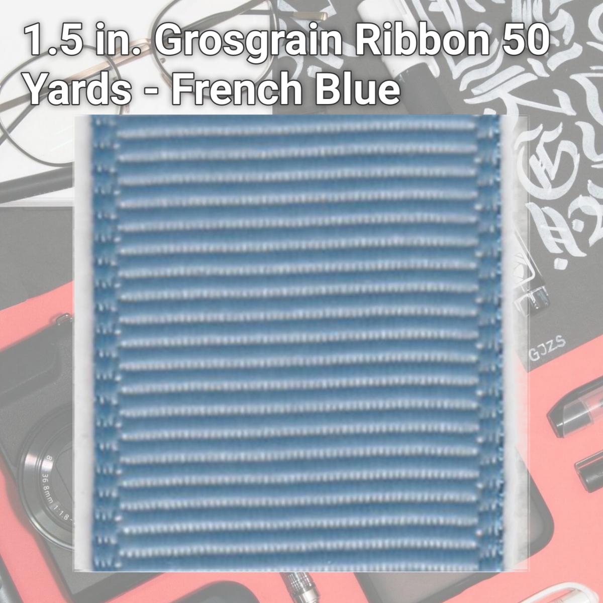 Picture of Papilion R07420538033250YD 1.5 in. Grosgrain Ribbon 50 Yards - French Blue