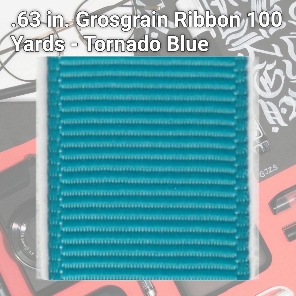 Picture of Papilion R074200160343100Y .63 in. Grosgrain Ribbon 100 Yards - Tornado Blue