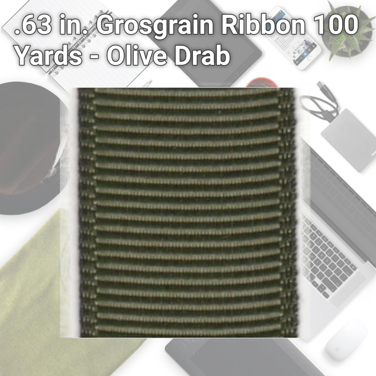 Picture of Papilion R074200160574100Y .63 in. Grosgrain Ribbon 100 Yards - Olive Drab