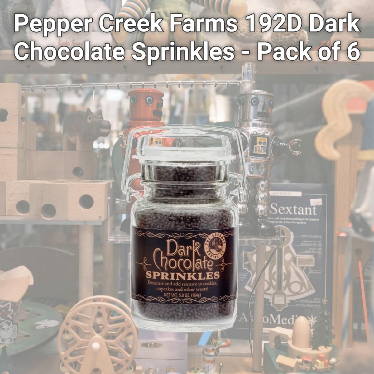 Picture of Pepper Creek Farms 192D Dark Chocolate Sprinkles - Pack of 6