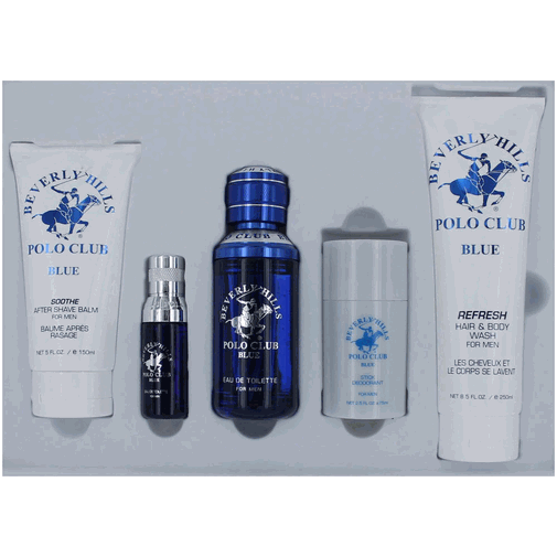 Amgpcbhbl5 Blue Makeup Gift Set For Mens - 5 Piece