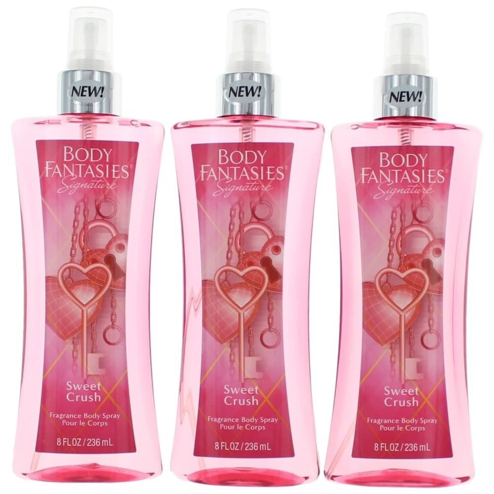 Awbfscr8bm3p 8 Oz Sweet Crush By Fantasies Fragrance Body Spray For Women, Pack Of 3