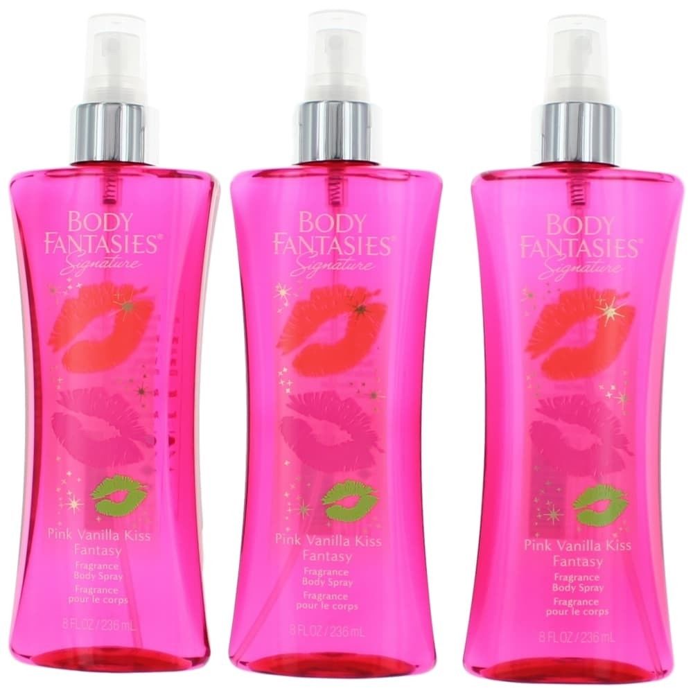 Awbfvk8bs3p 8 Oz Pink Vanilla Kiss Fantasy By Fantasies Fragrance Body Spray For Women, Pack Of 3