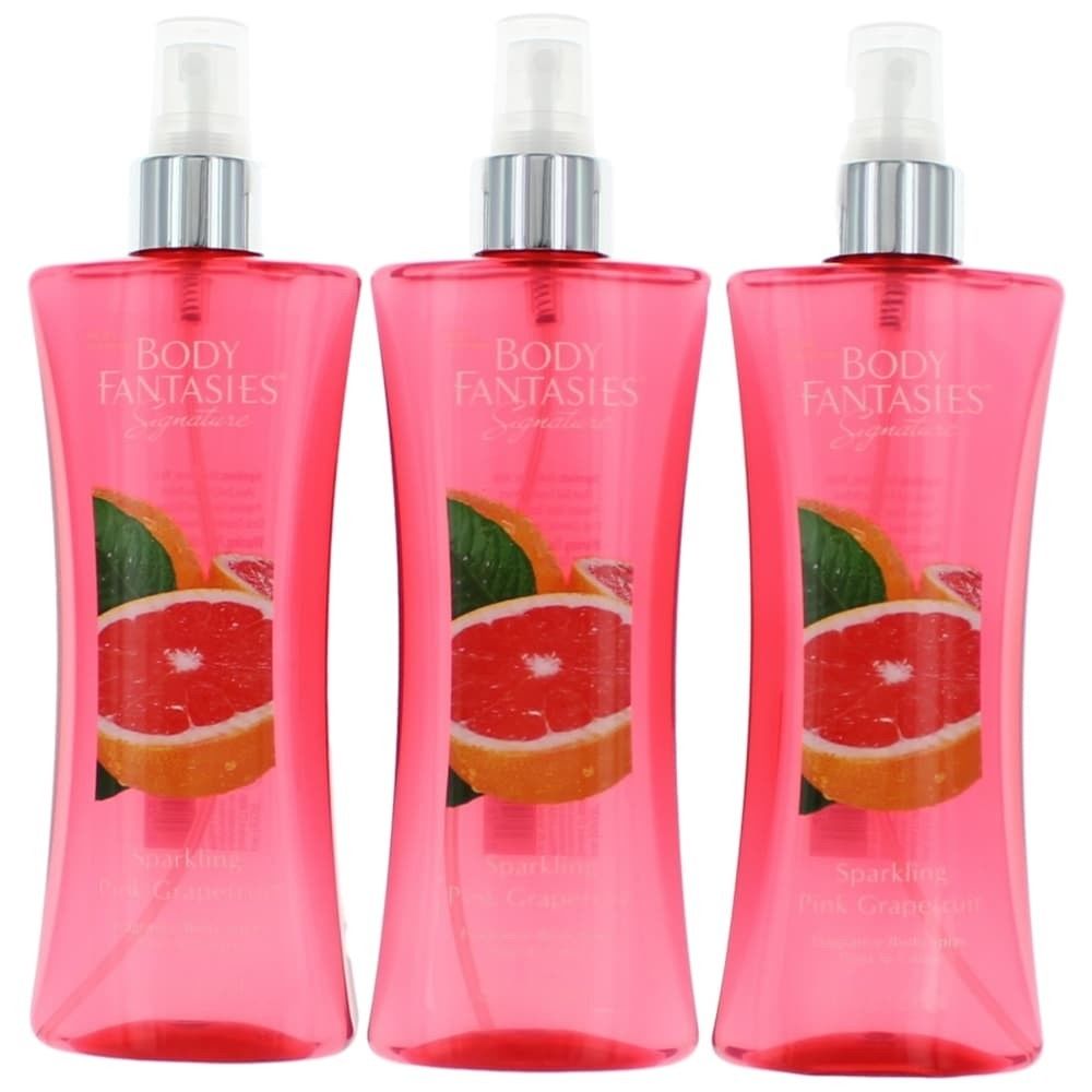 Awbfspg8bm3p 8 Oz Sparkling Pink Grapefruit By Body Fantasies Fragrance Body Spray For Women, Pack Of 3