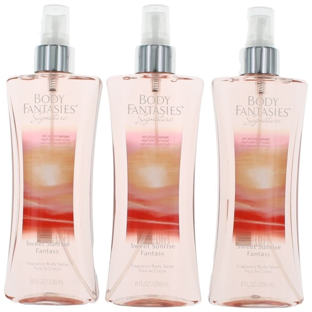 Awbfss8mb3p 8 Oz Sweet Sunrise Fantasy By Body Fantasies Fragrance Body Spray For Women, Pack Of 3